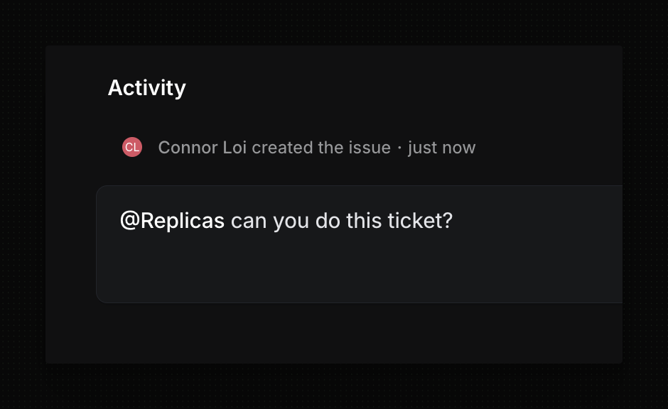Pinging Replicas in a Linear comment