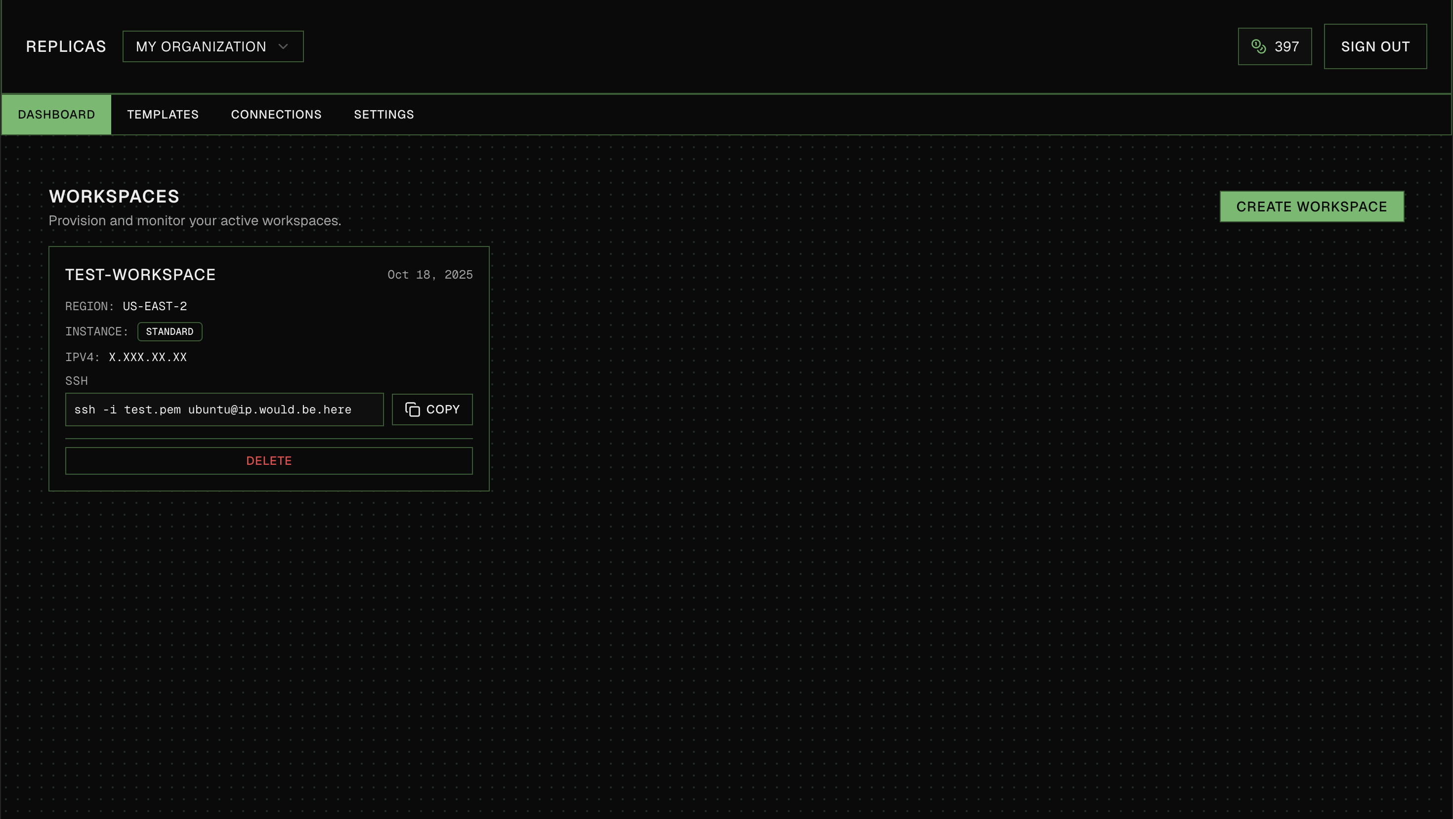 Workspace Ready Screenshot