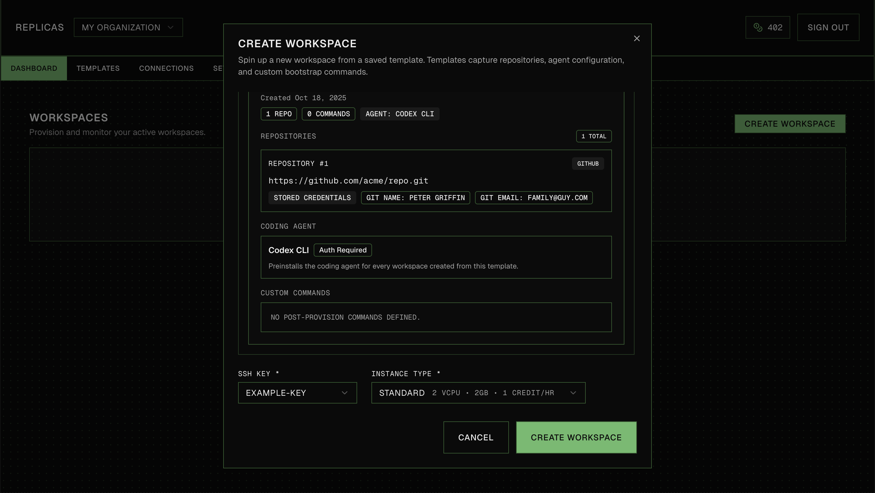 Workspace Screenshot